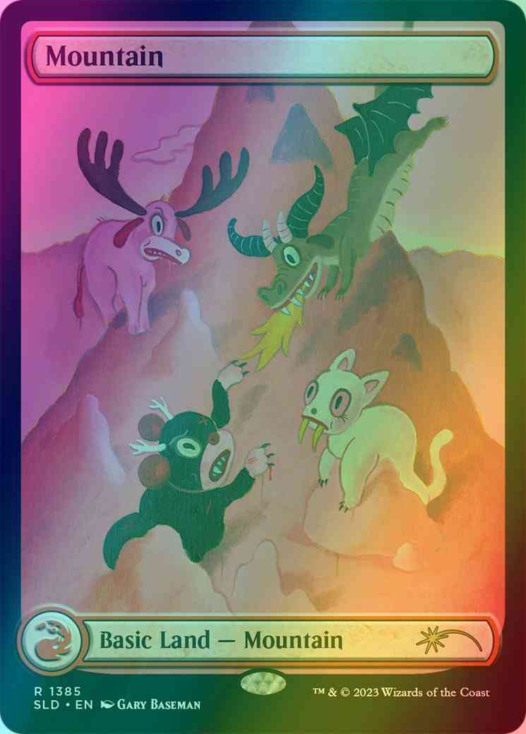 Mountain [1385] [Full Art] [Gary Baseman] [Secret Lair Drop] [Foil]