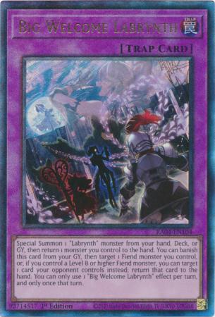 Big Welcome Labrynth - RA04-EN104 - Ultimate Rare - 1st Edition