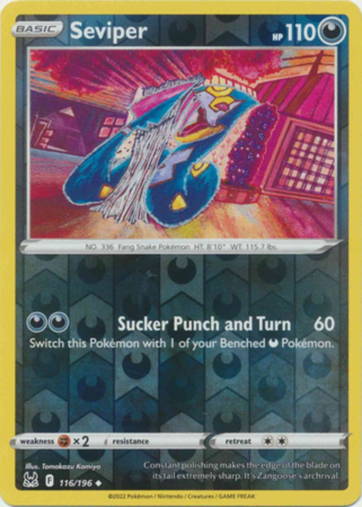 Seviper - 116/196 - Uncommon [swsh11-116] [Reverse Holo]