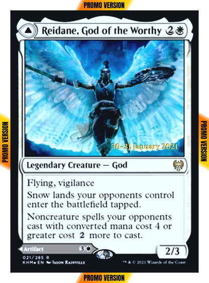 Reidane, God of the Worthy // Valkmira, Protector's Shield [Prerelease] [21s] [Kaldheim Promos] [Foil]