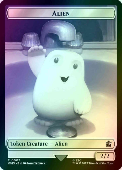 Alien Token (02) // Alien Salamander Token (16) [Universes Beyond: Doctor Who: Tokens] [Foil]