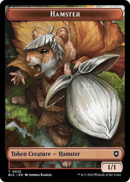 Hamster Token (22) // Saproling Token (30) [Bloomburrow: Commander: Tokens] [Non-Foil]