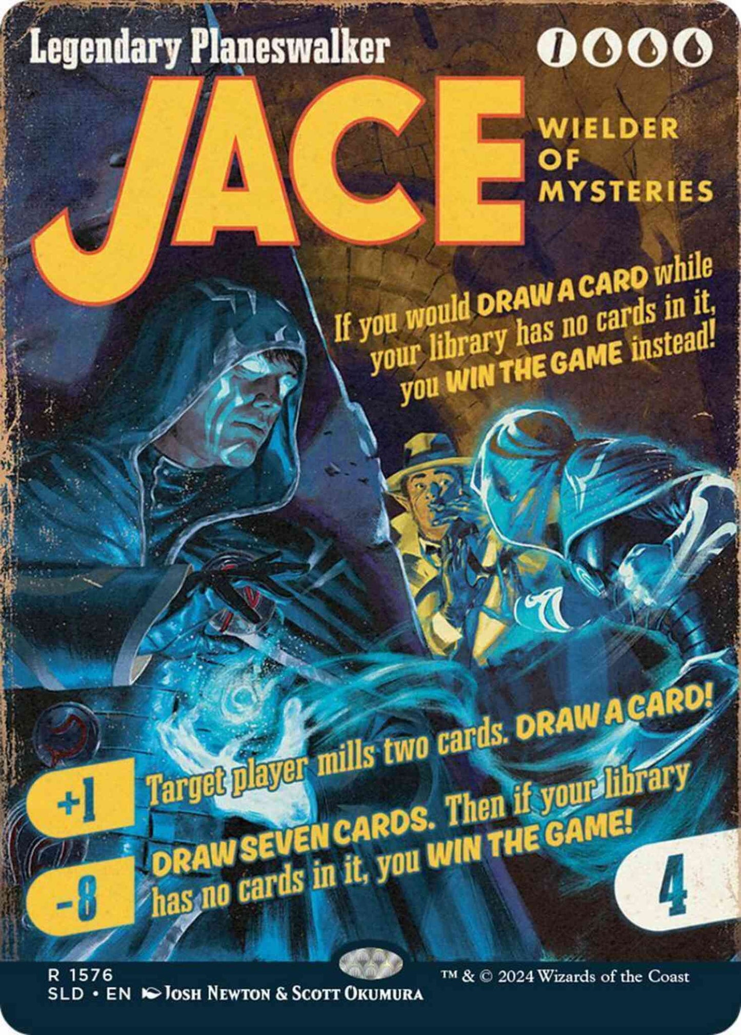 Jace, Wielder of Mysteries [1576] [Borderless] [Hard-Boiled Thrillers] [Secret Lair Drop] [Non-Foil]