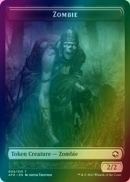 Spider Token (07) // Zombie Token (09) [Adventures in the Forgotten Realms: Tokens] [Foil]
