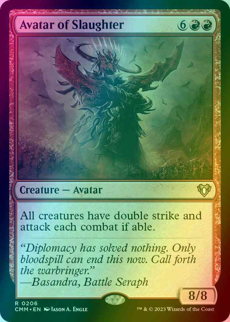 Avatar of Slaughter [206] [Commander Masters] [Foil]