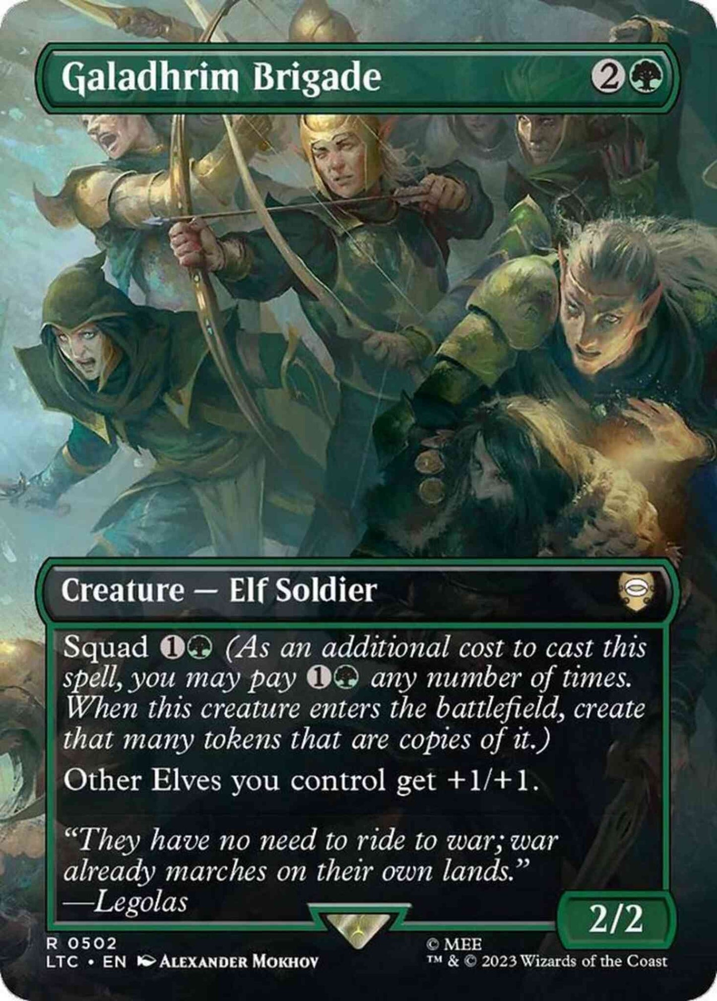 Galadhrim Brigade [502] [Borderless] [The Lord of the Rings: Tales of Middle-earth: Commander] [Non-Foil]