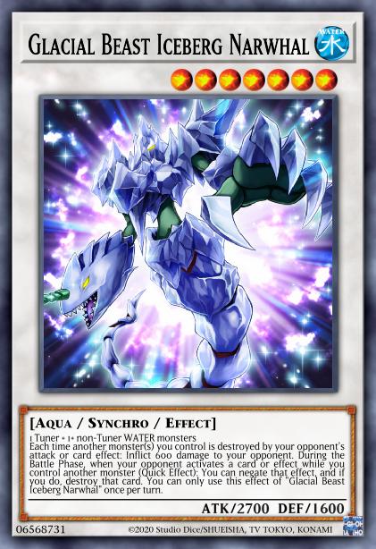 Glacial Beast Iceberg Narwhal - BLAR-EN033 - Secret Rare - 1st Edition
