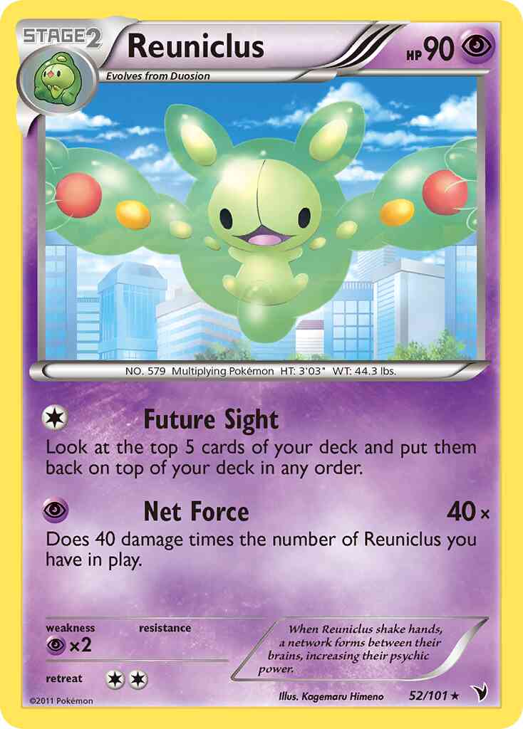 Reuniclus - 52/101 - Rare [bw3-52] [Reverse Holo]