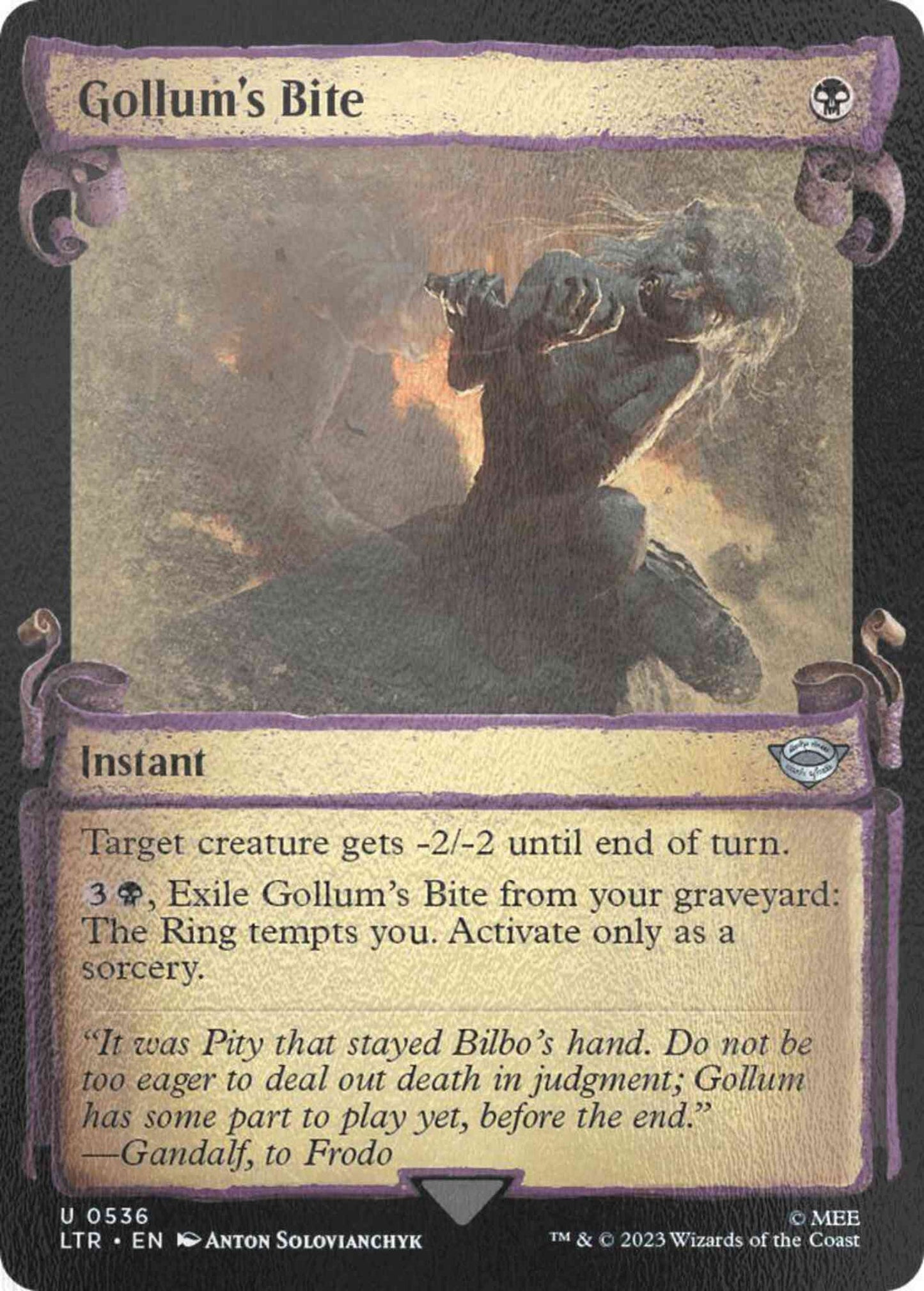 Gollum's Bite [536] [Scrolls Showcase] [The Lord of the Rings: Tales of Middle-earth] [Silver Foil]
