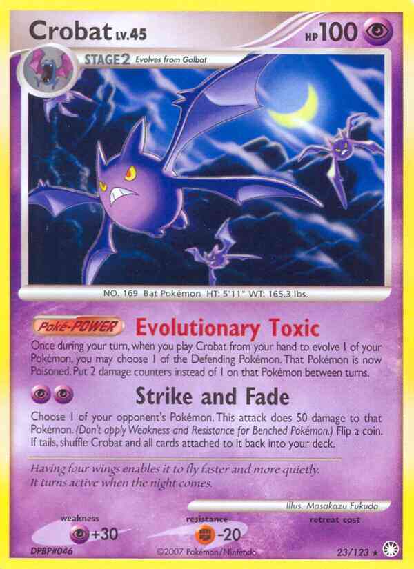 Crobat - 23/123 - Rare [dp2-23] [Reverse Holo]
