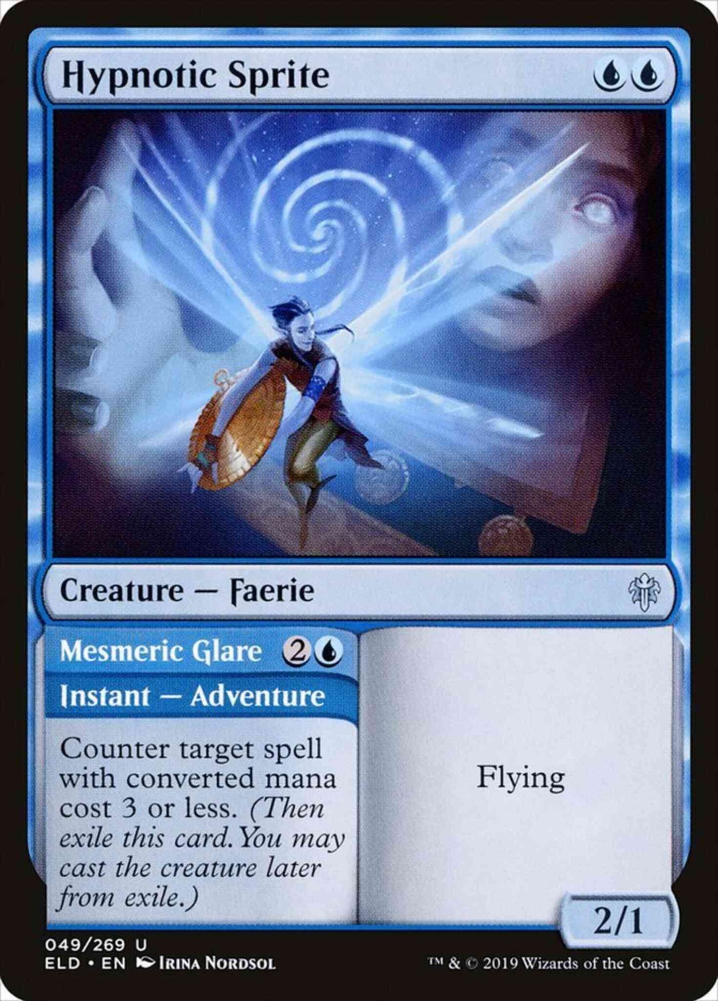 Hypnotic Sprite // Mesmeric Glare [49] [Throne of Eldraine] [Non-Foil]