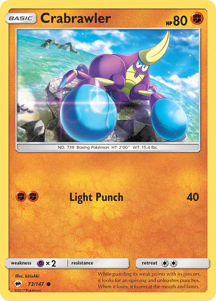 Crabrawler - 73/147 - Common [sm3-73] [Non-Holo]
