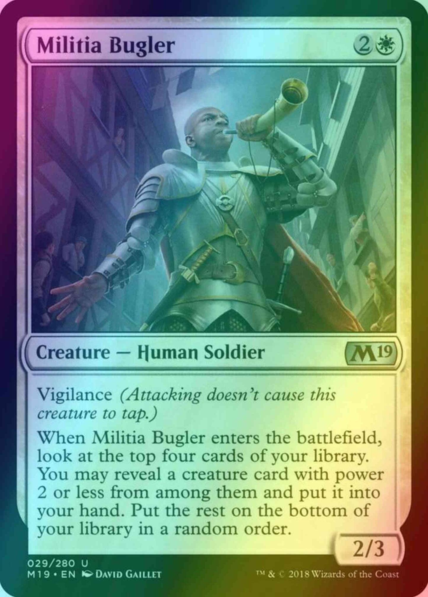 Militia Bugler [29] [Core Set 2019] [Foil]