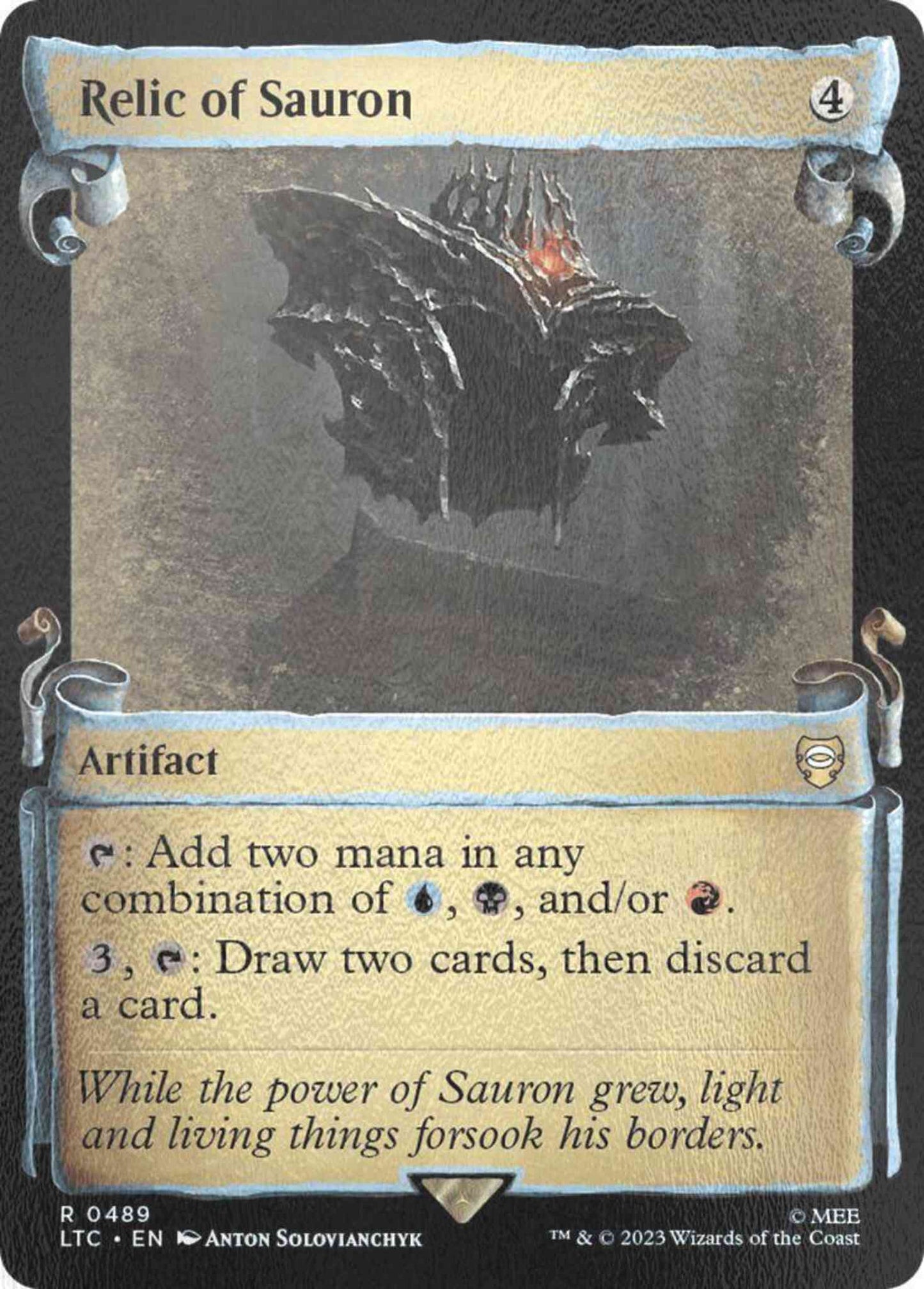 Relic of Sauron [489] [Scrolls Showcase] [The Lord of the Rings: Tales of Middle-earth: Commander] [Silver Foil]
