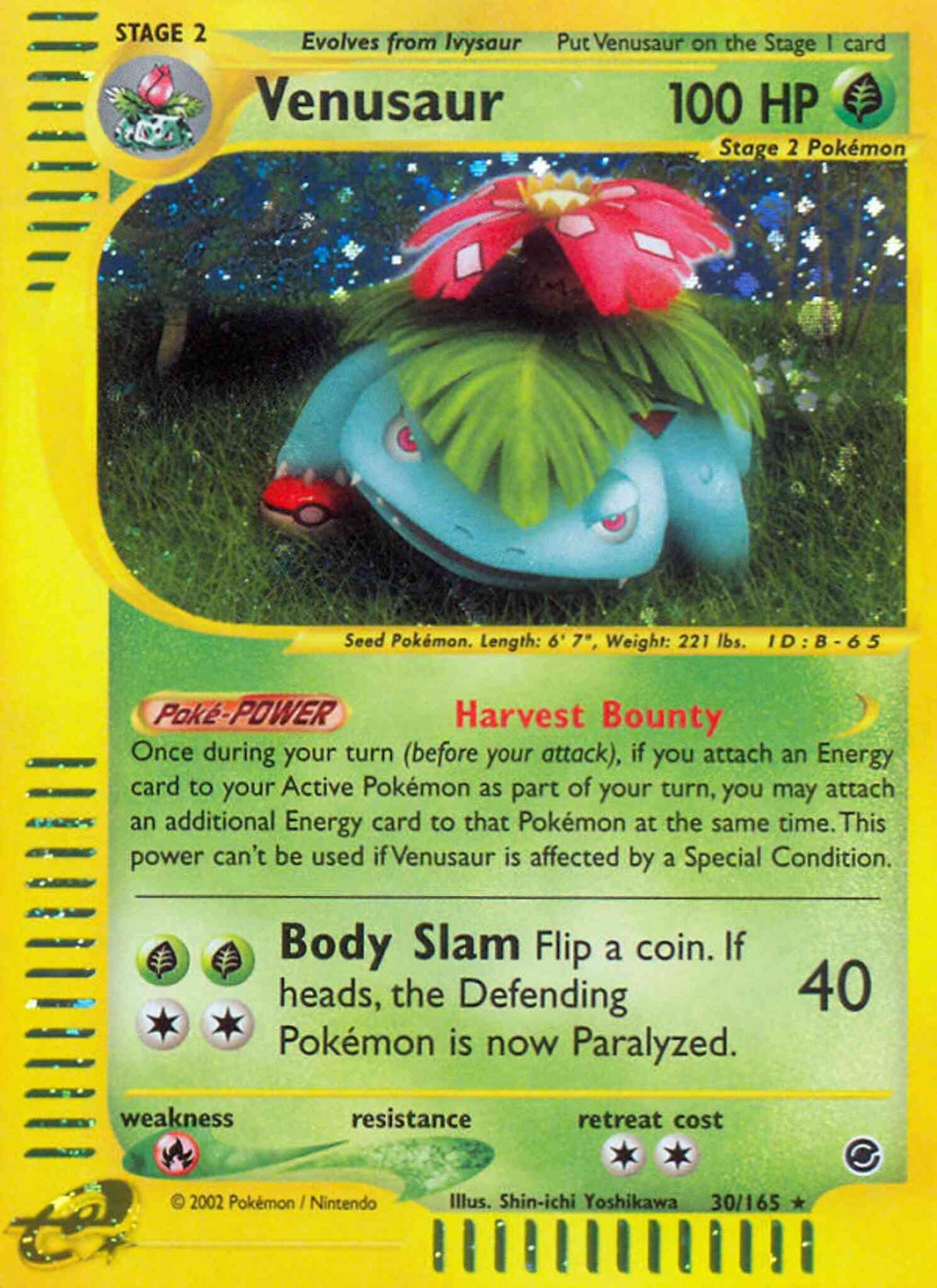 Venusaur - 30/165 - Rare [ecard1-30] [Reverse Holo]