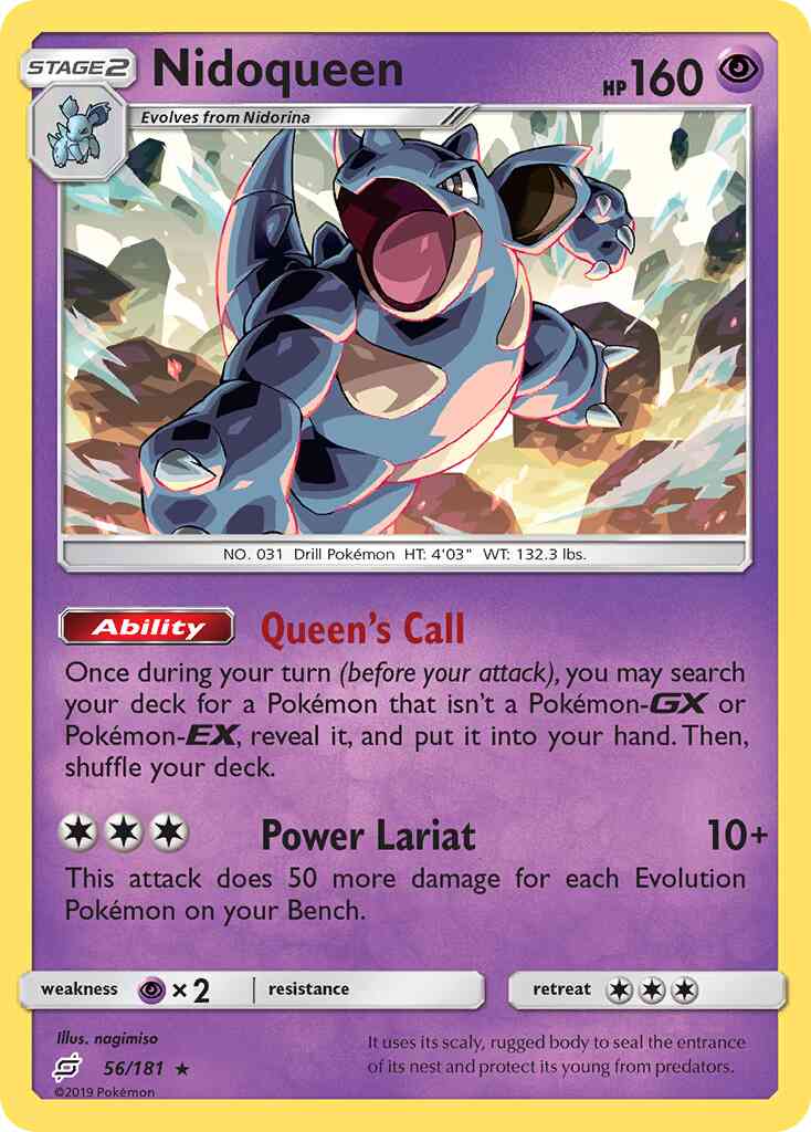 Nidoqueen - 56/181 - Rare [sm9-56] [Reverse Holo]