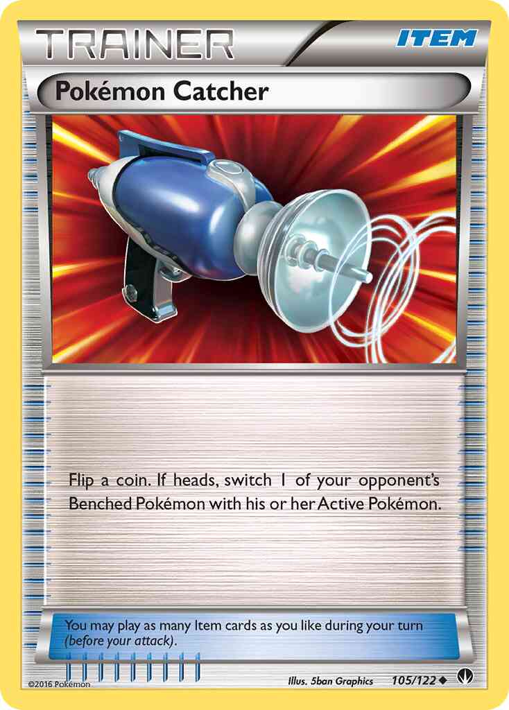 Pokémon Catcher - 105/122 - Uncommon [xy9-105] [Reverse Holo]