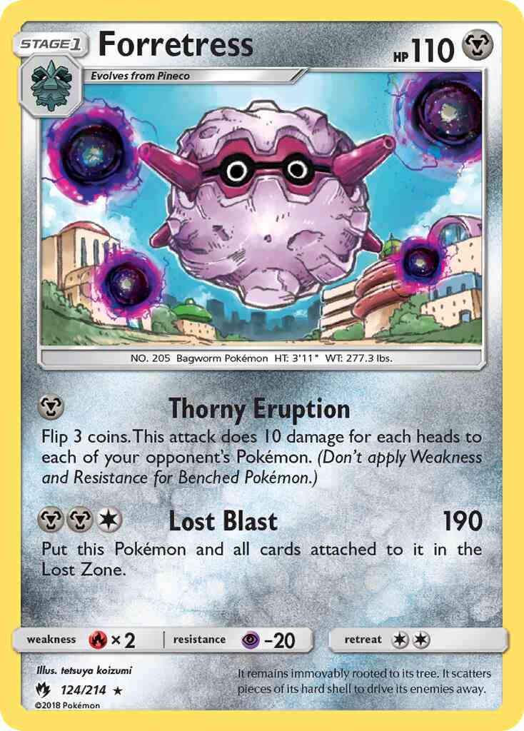 Forretress - 124/214 - Rare [sm8-124] [Non-Holo]