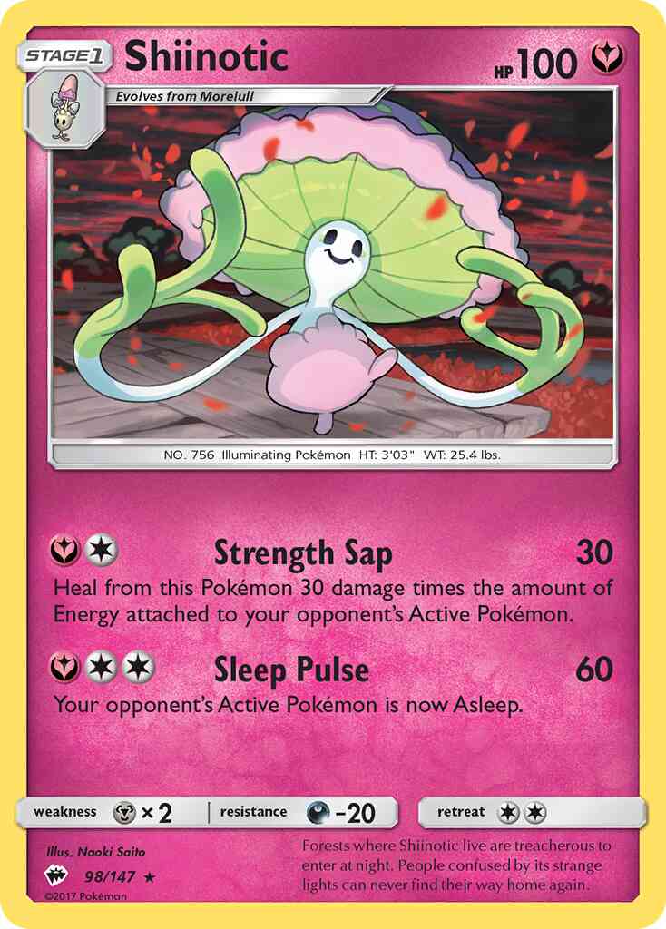 Shiinotic - 98/147 - Rare [sm3-98] [Non-Holo]