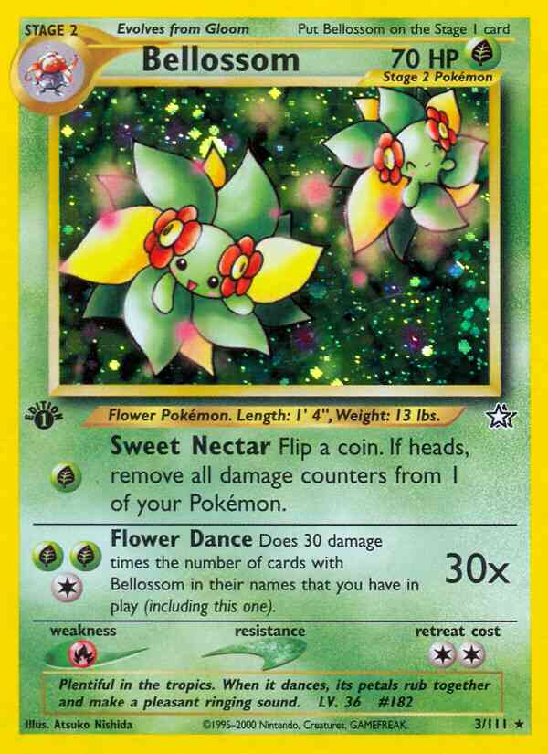 Bellossom - 3/111 - Rare Holo - 1st Edition [neo1-3] [Holo]