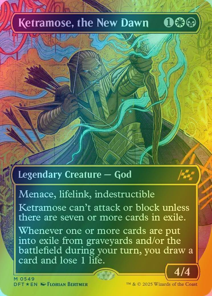 Ketramose, the New Dawn [549] [Borderless] [Graffiti] [Aetherdrift] [First-place Foil]