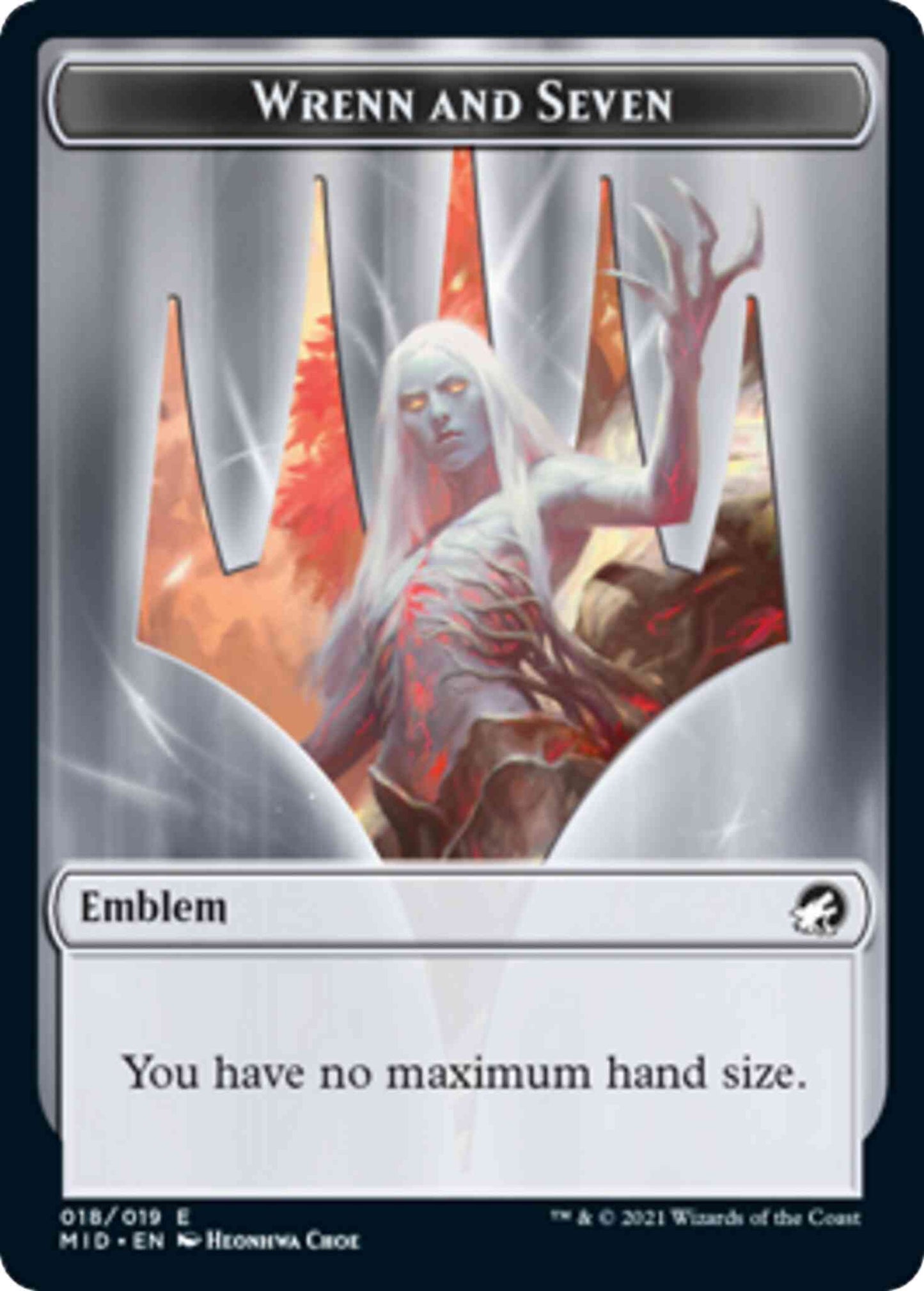 Wrenn and Seven Emblem [18] [Innistrad: Midnight Hunt: Tokens] [Non-Foil]