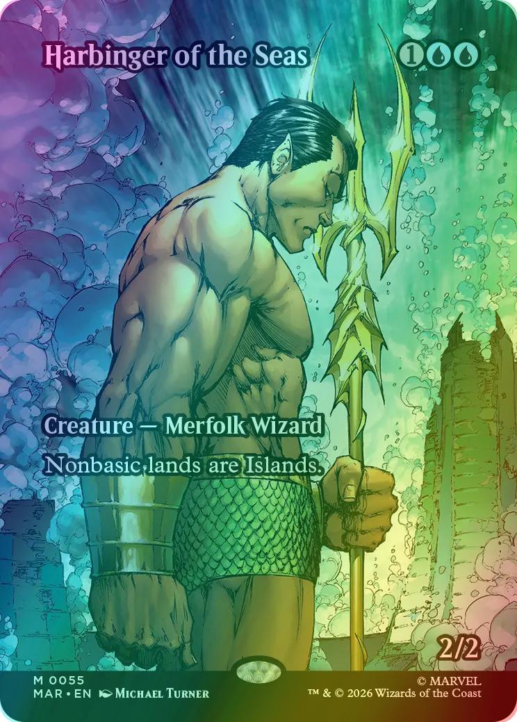 Harbinger of the Seas [55] [Borderless] [Source Material] [Marvel Universe] [Foil]