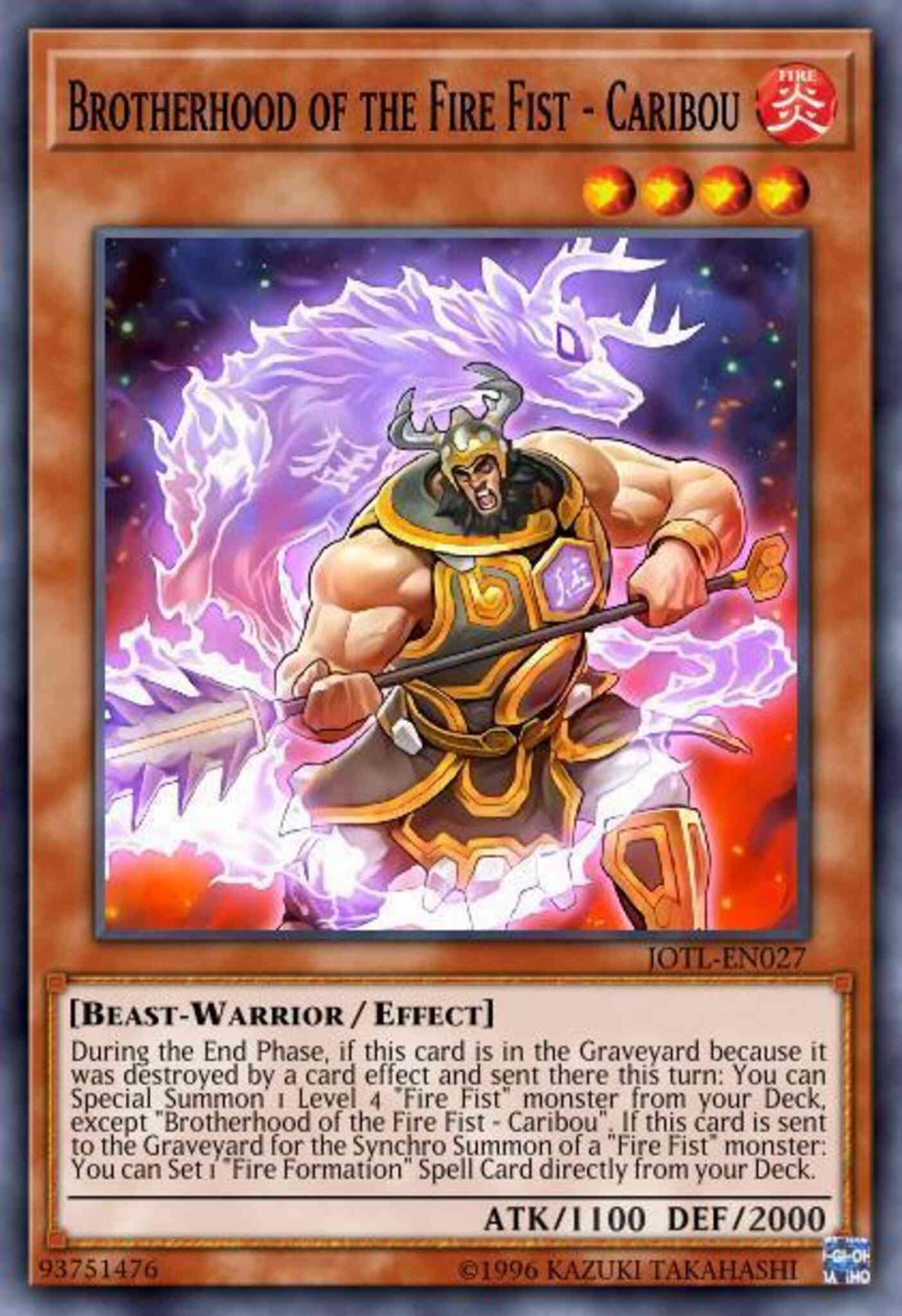 Brotherhood of the Fire Fist - Caribou - JOTL-EN027 - Common - 1st Edition
