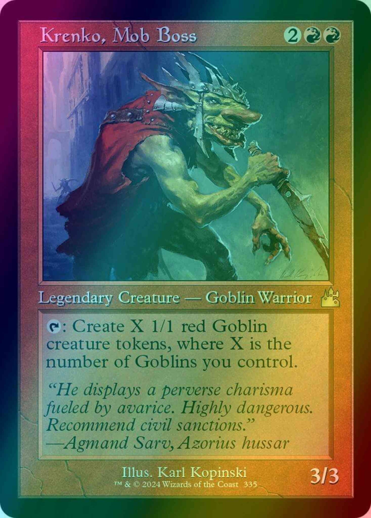 Krenko, Mob Boss [335] [Retro Frame] [Ravnica Remastered] [Foil]
