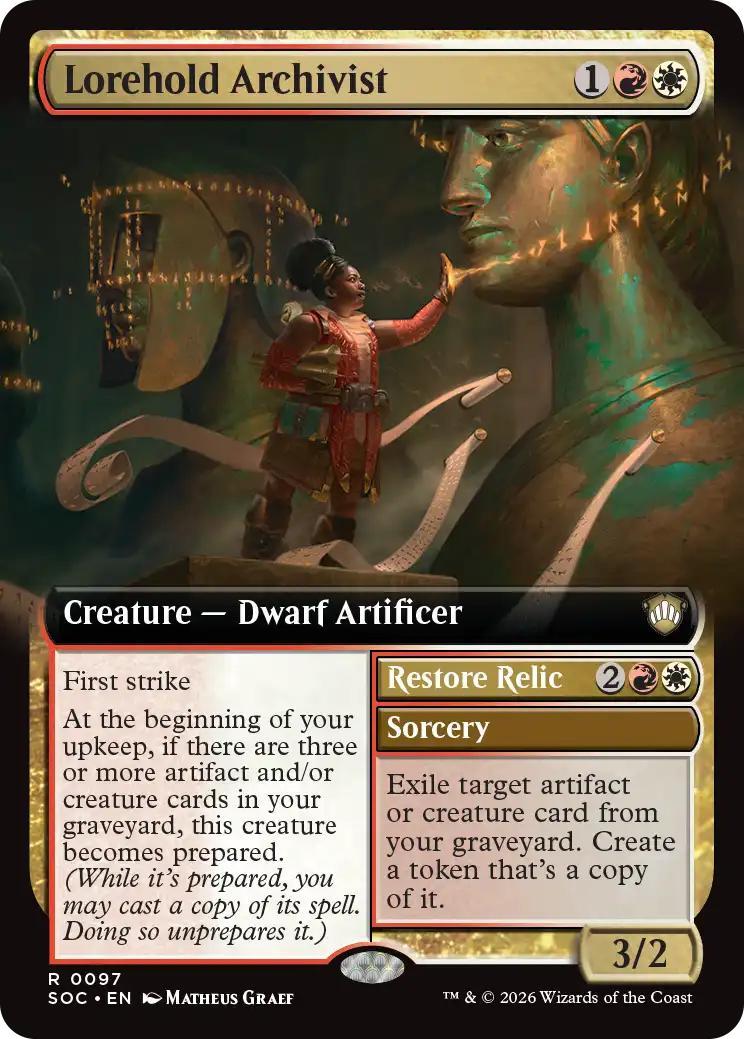 Lorehold Archivist // Restore Relic [97] [Extended Art] [Secrets of Strixhaven: Commander] [Non-Foil]