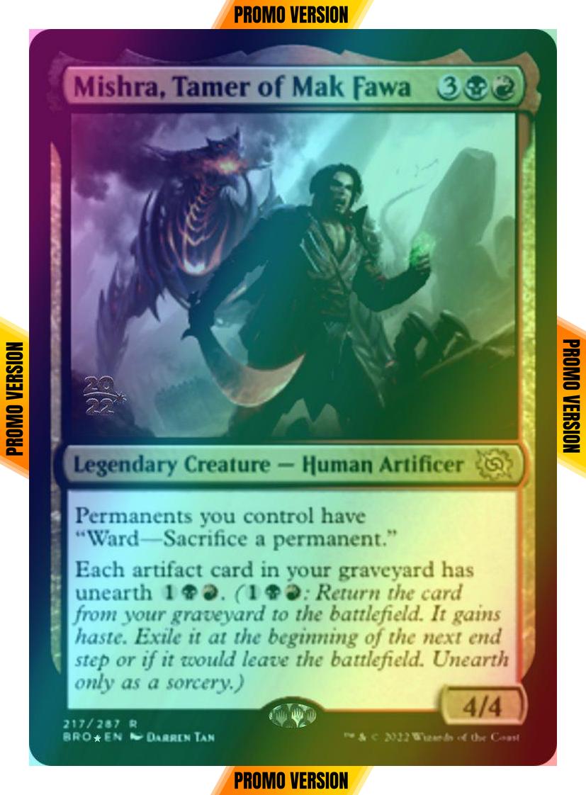Mishra, Tamer of Mak Fawa [217s] [Prerelease] [The Brothers' War: Promos] [Foil]