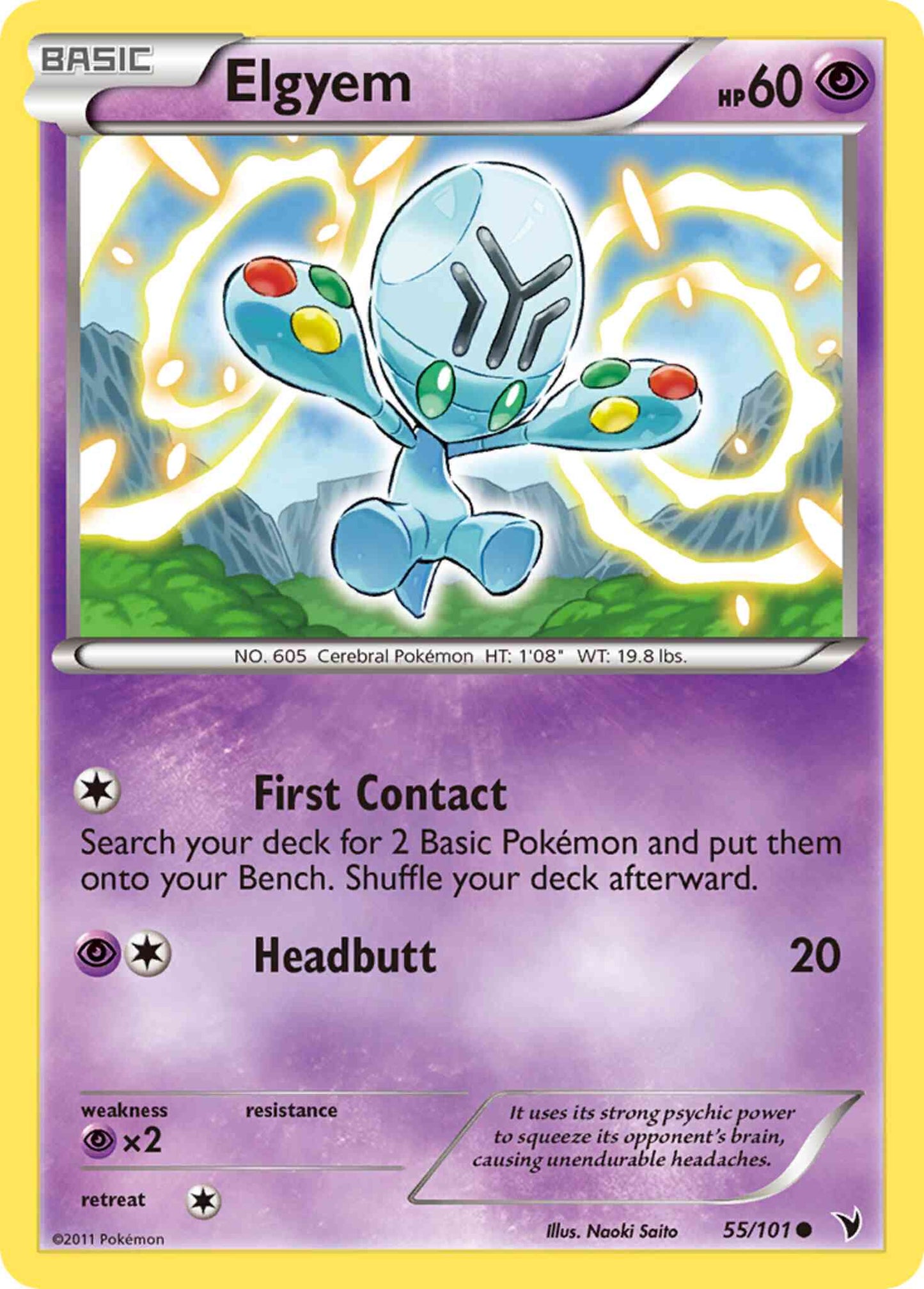 Elgyem - 55/101 - Common [bw3-55] [Non-Holo]