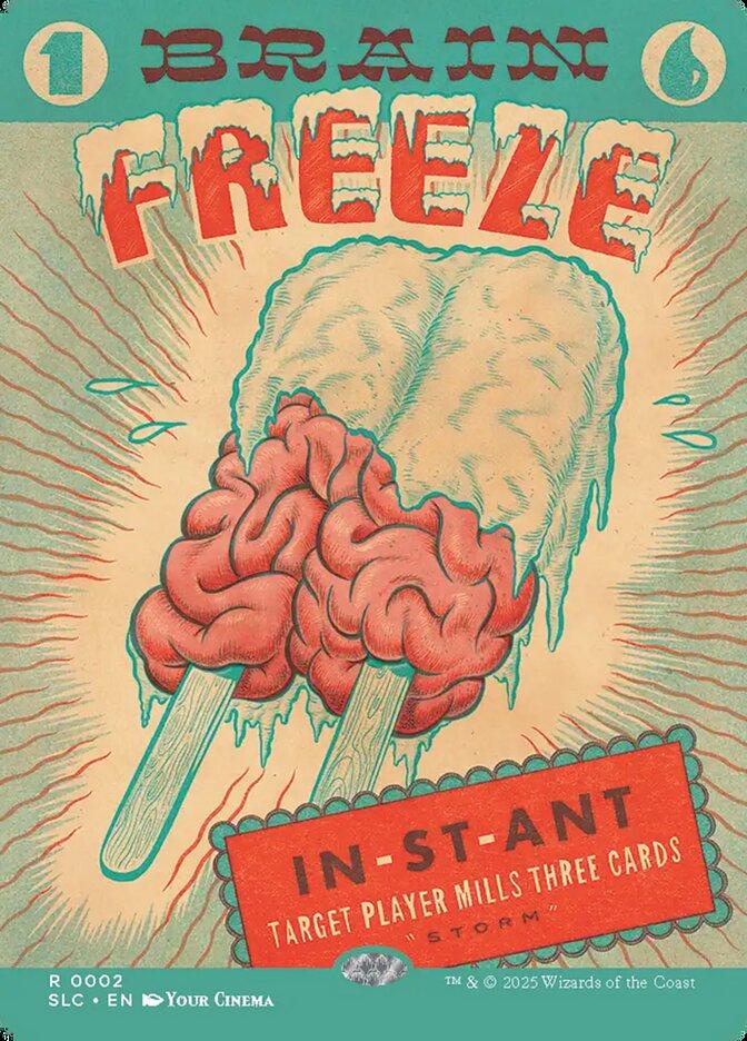 Brain Freeze [0002] [Borderless] [Encyclopedia of Magic] [Secret Lair Countdown] [Non-Foil]