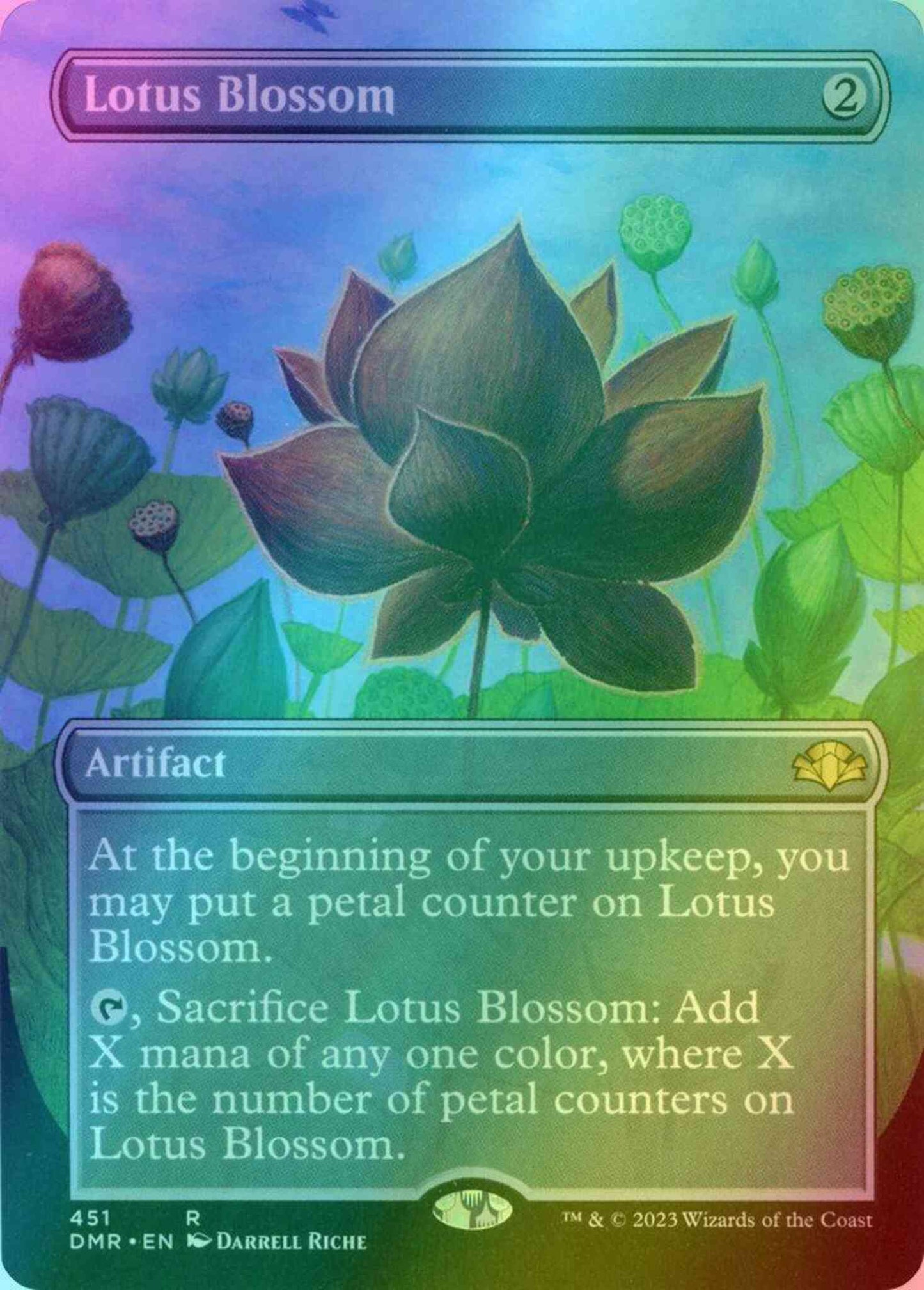 Lotus Blossom [451] [Borderless] [Dominaria Remastered] [Foil]