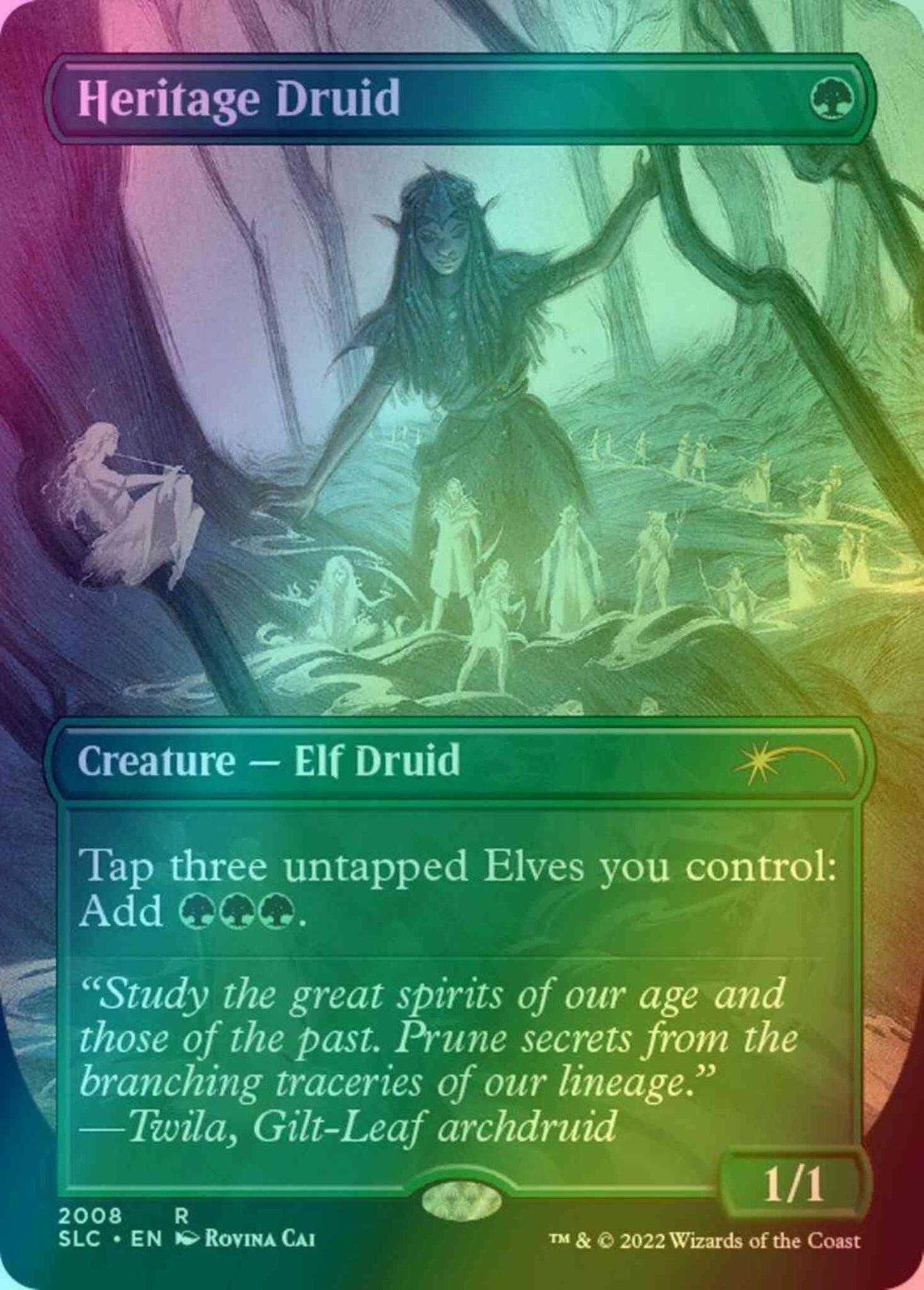 Heritage Druid [2008] [Borderless] [30th Anniversary] [Secret Lair Countdown] [Foil]
