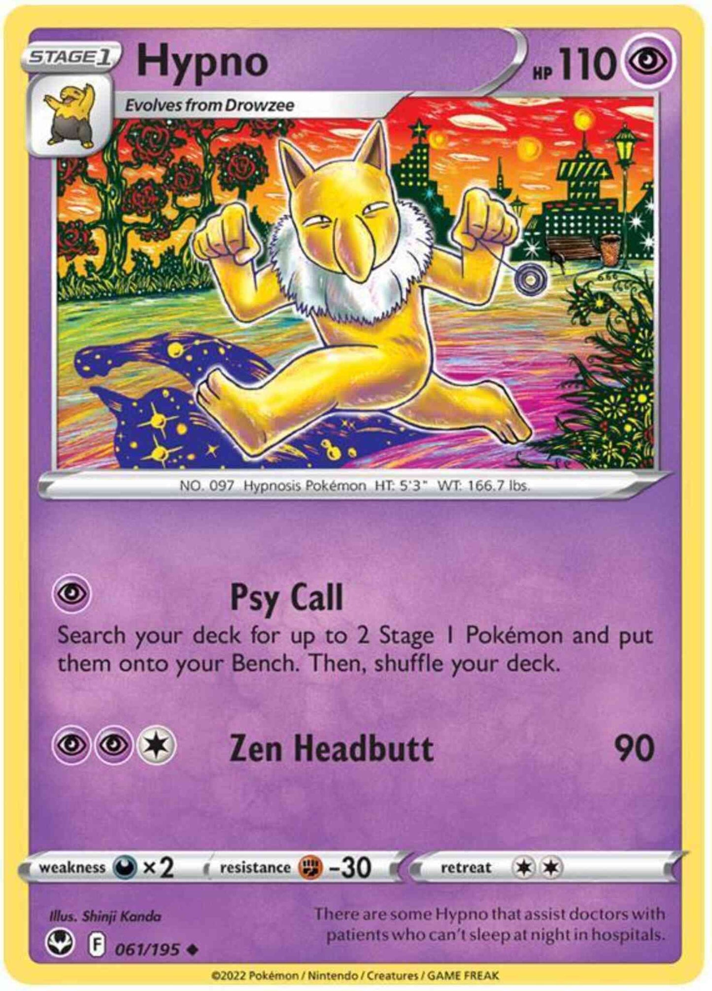 Hypno - 061/195 - Uncommon [swsh12-061] [Non-Holo]