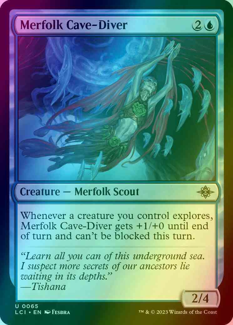 Merfolk Cave-Diver [65] [The Lost Caverns of Ixalan] [Foil]