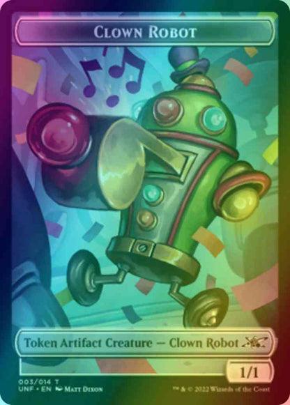 Clown Robot Token (03) // Food Token (11) [Unfinity: Tokens] [Foil]