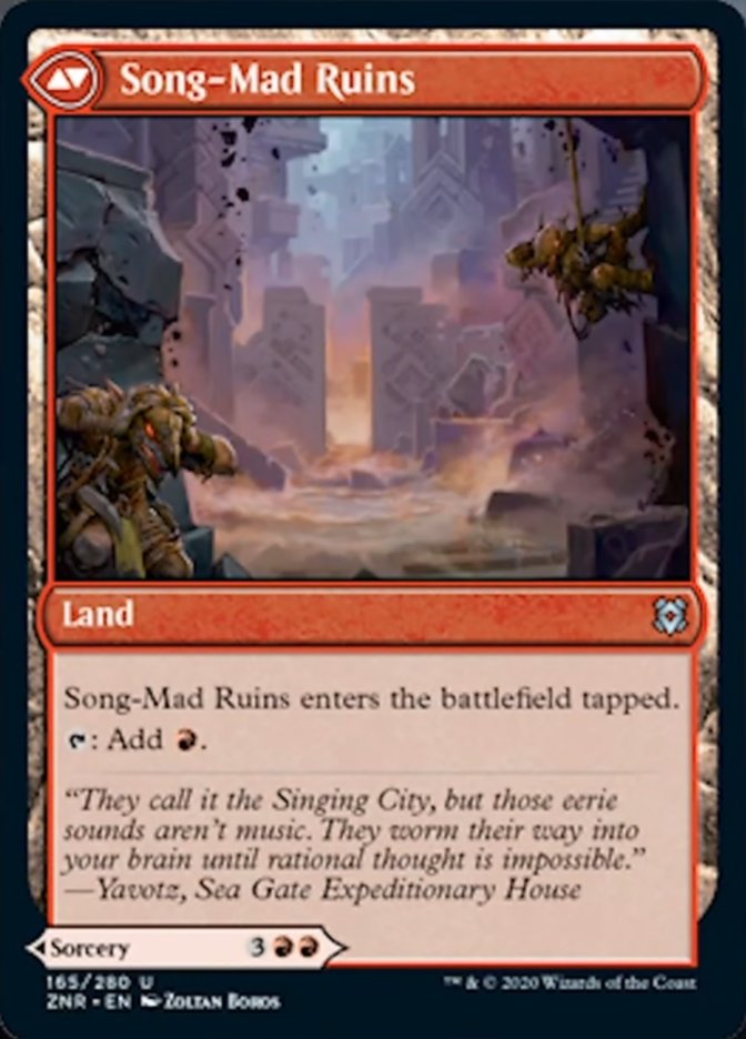 Song-Mad Treachery // Song-Mad Ruins [165] [Zendikar Rising] [Non-Foil]