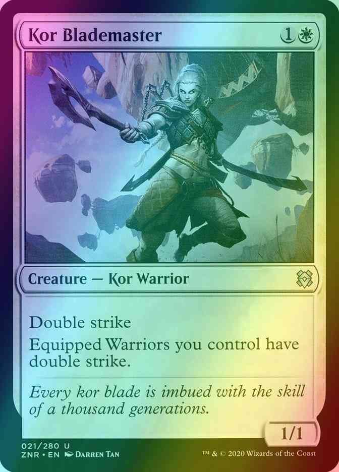 Kor Blademaster [21] [Zendikar Rising] [Foil]