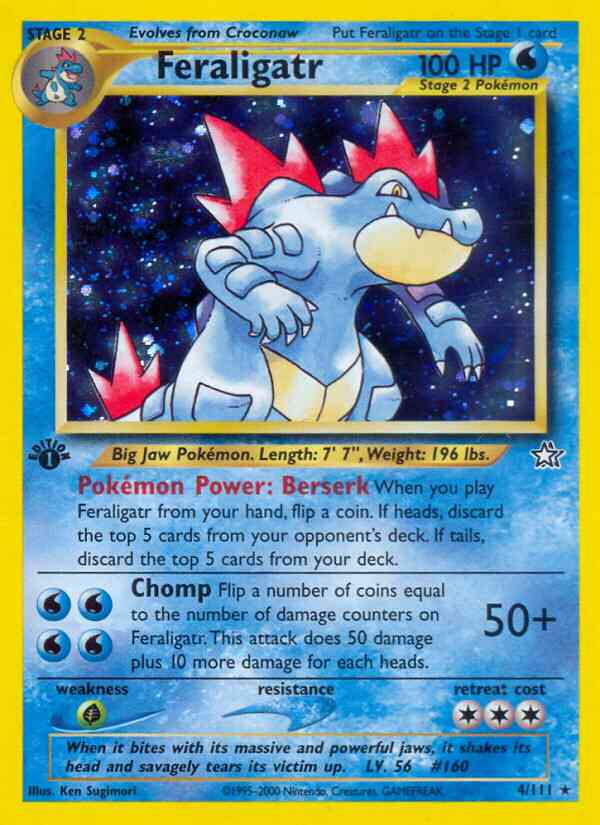 Feraligatr - 4/111 - Rare - 1st Edition [neo1-4] [Holo]