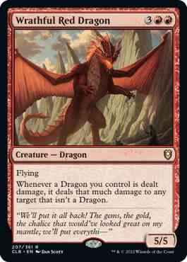 Wrathful Red Dragon [207] [Commander Legends: Battle for Baldur's Gate] [Non-Foil]