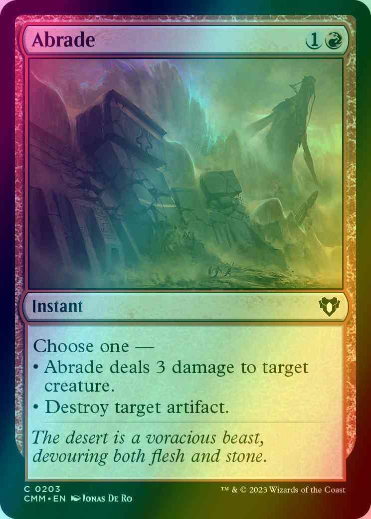 Abrade [203] [Commander Masters] [Foil]