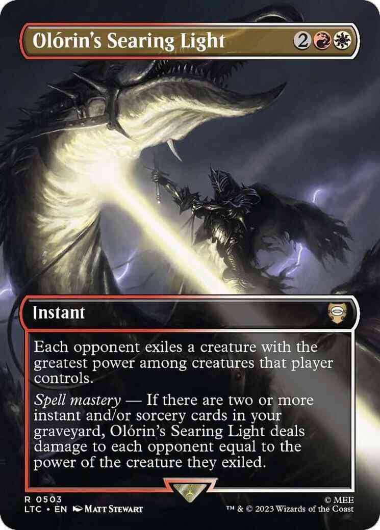 Olórin's Searing Light [503] [Borderless] [The Lord of the Rings: Tales of Middle-earth: Commander] [Non-Foil]