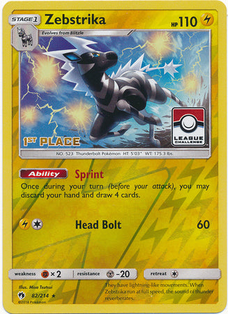 Zebstrika - 82/214 - League Promo - 1st Place - Reverse Holo [Reverse Holo]