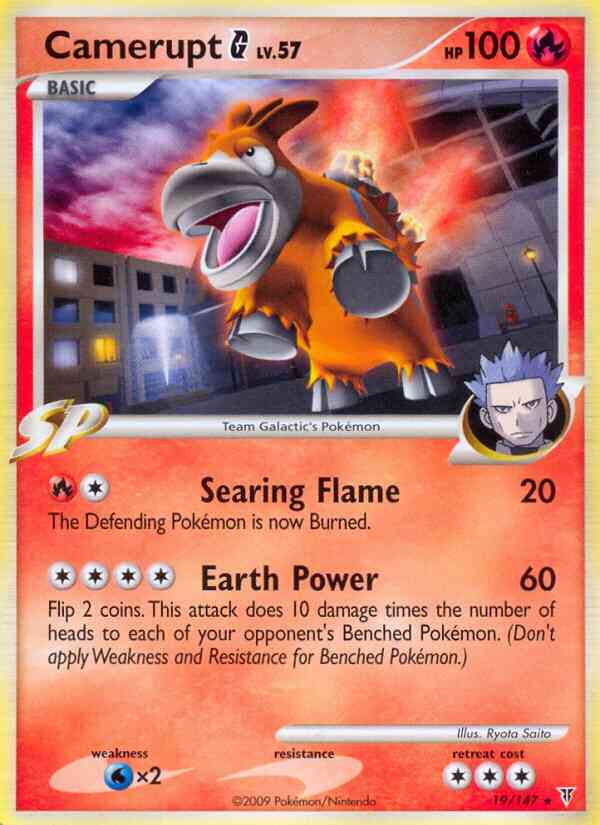 Camerupt G - 19/147 - Rare [pl3-19] [Reverse Holo]