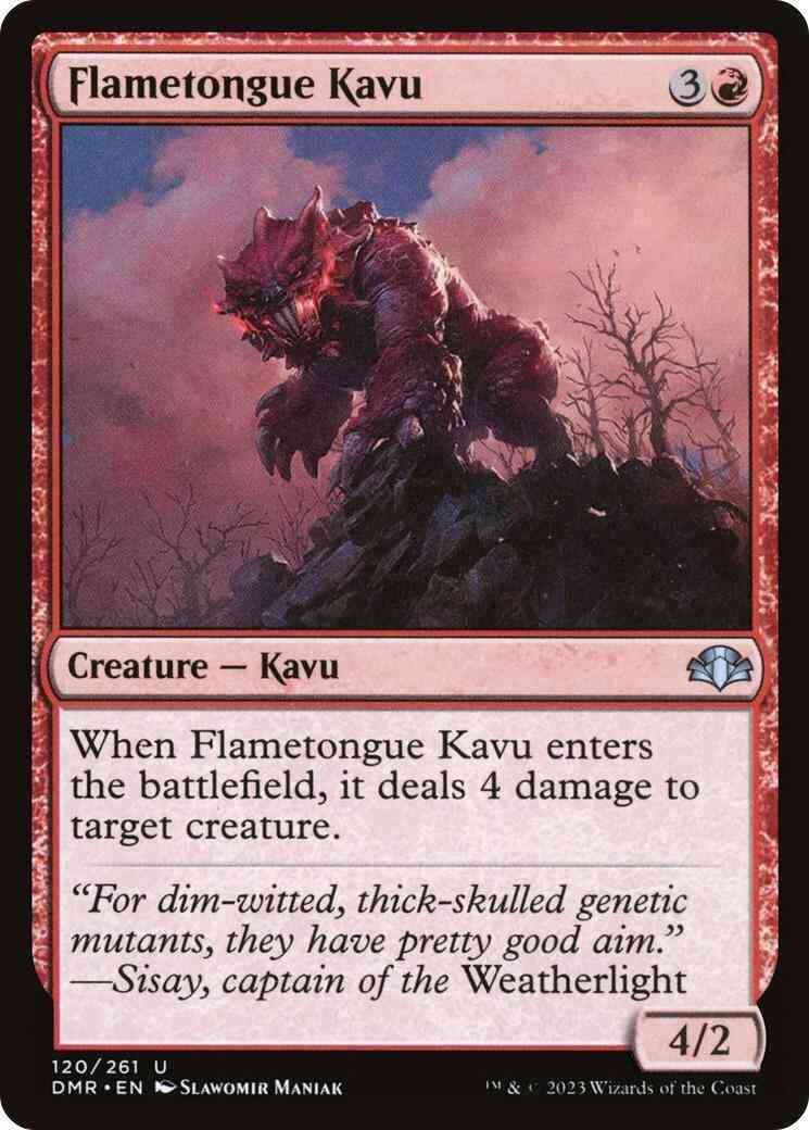Flametongue Kavu [120] [Dominaria Remastered] [Non-Foil]