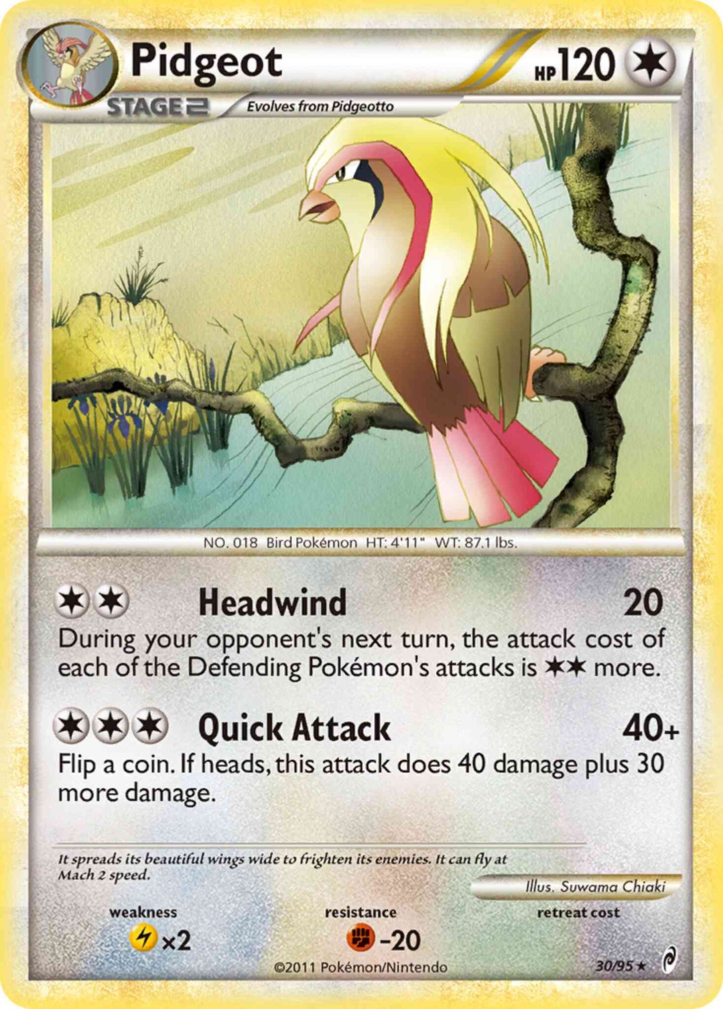 Pidgeot - 30/95 - Rare [col1-30] [Non-Holo]