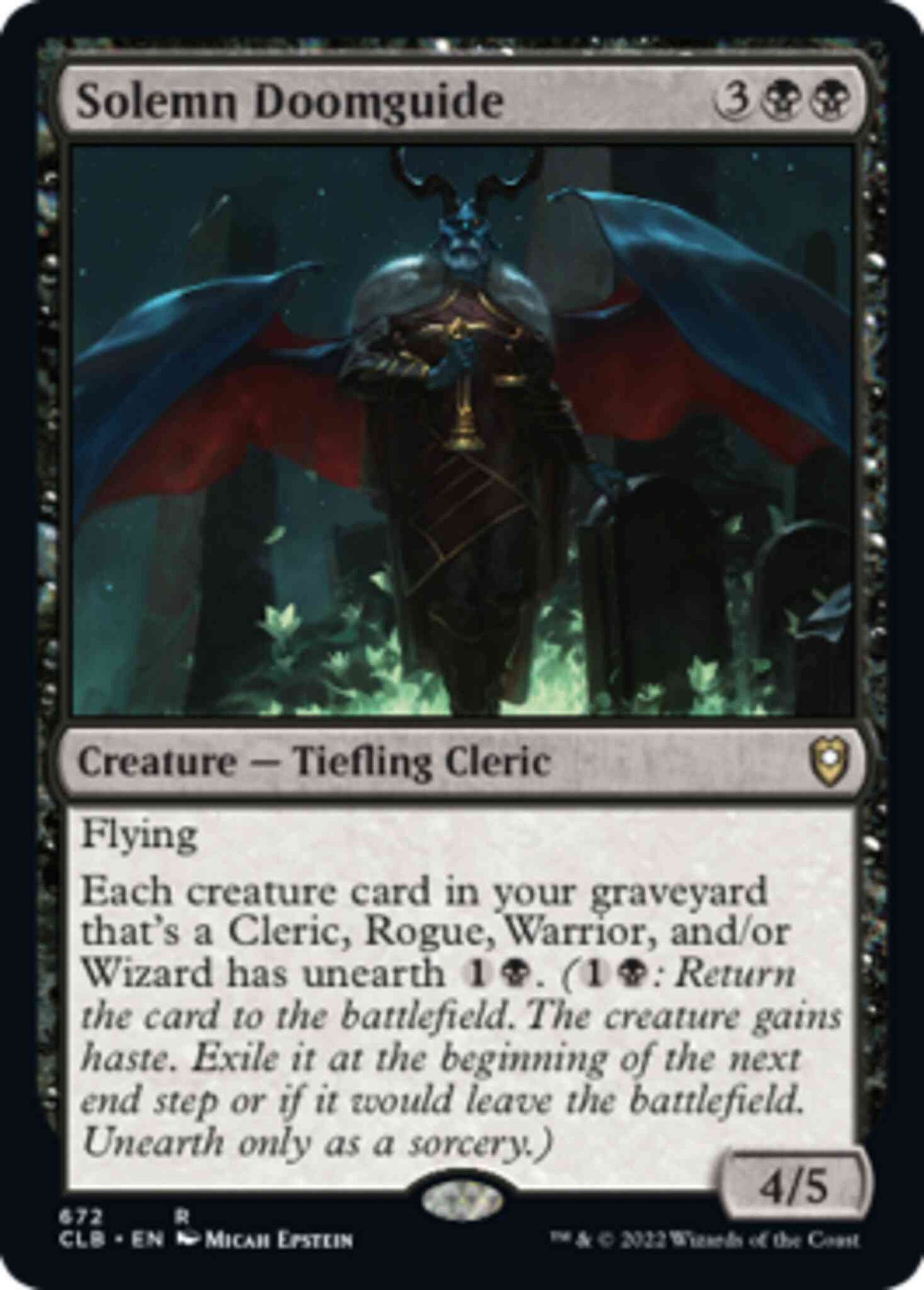 Solemn Doomguide [672] [Commander Legends: Battle for Baldur's Gate] [Non-Foil]