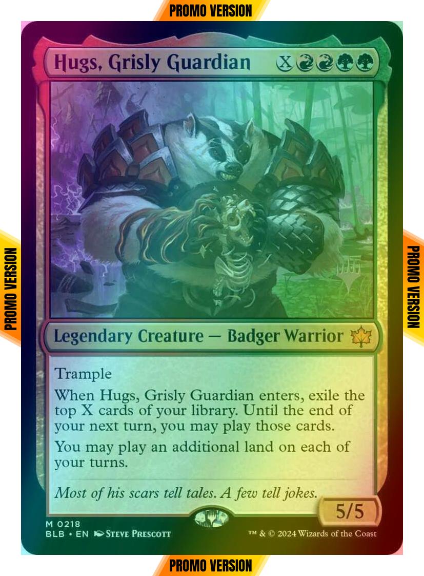 Hugs, Grisly Guardian [218p] [Promo Pack] [Bloomburrow: Promos] [Foil]